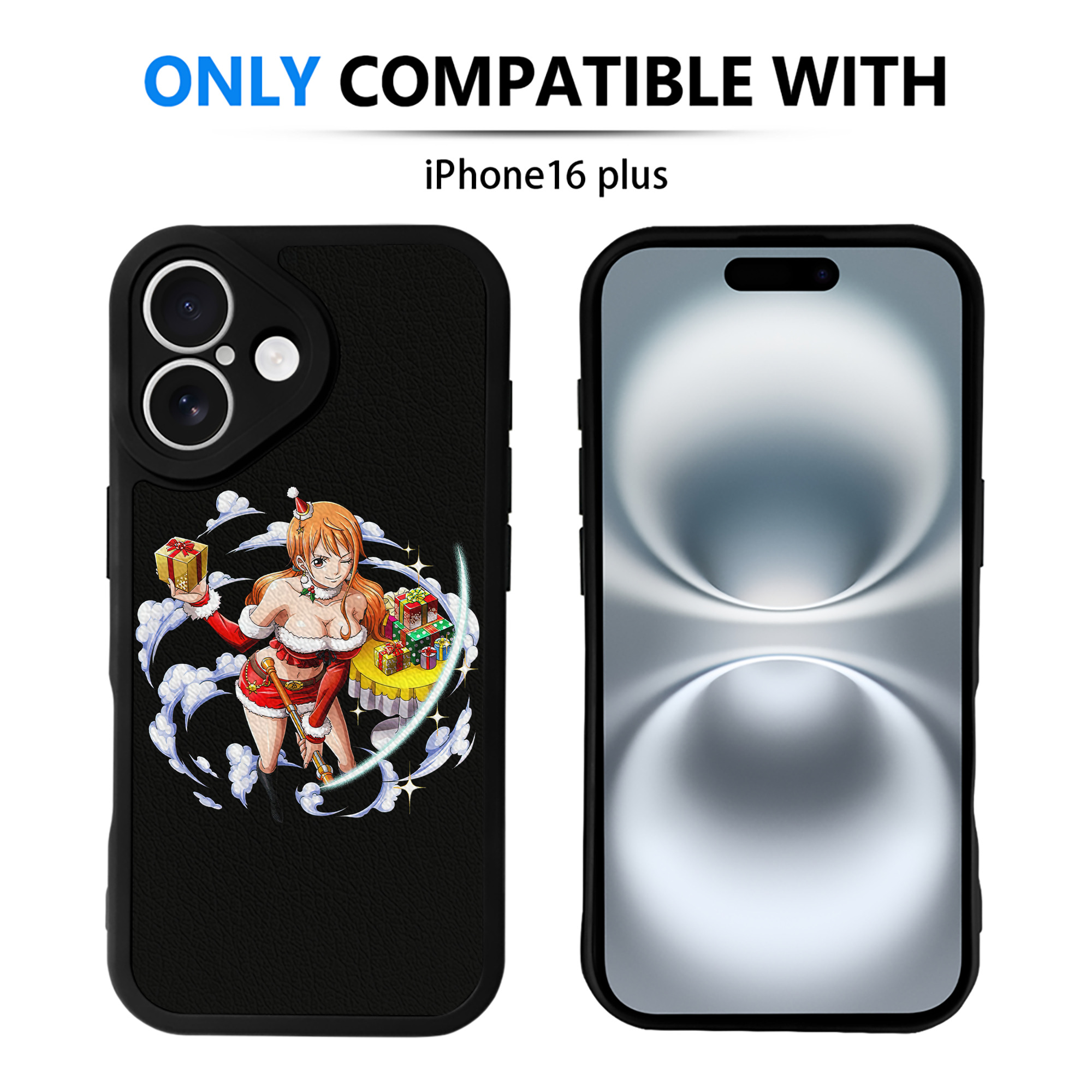 （画像用） ワンピース ナミ ONE PIECE Nami 【iPhone 16シリーズ対応】シリコンスマホケース（レザー調） 材質：シリコン